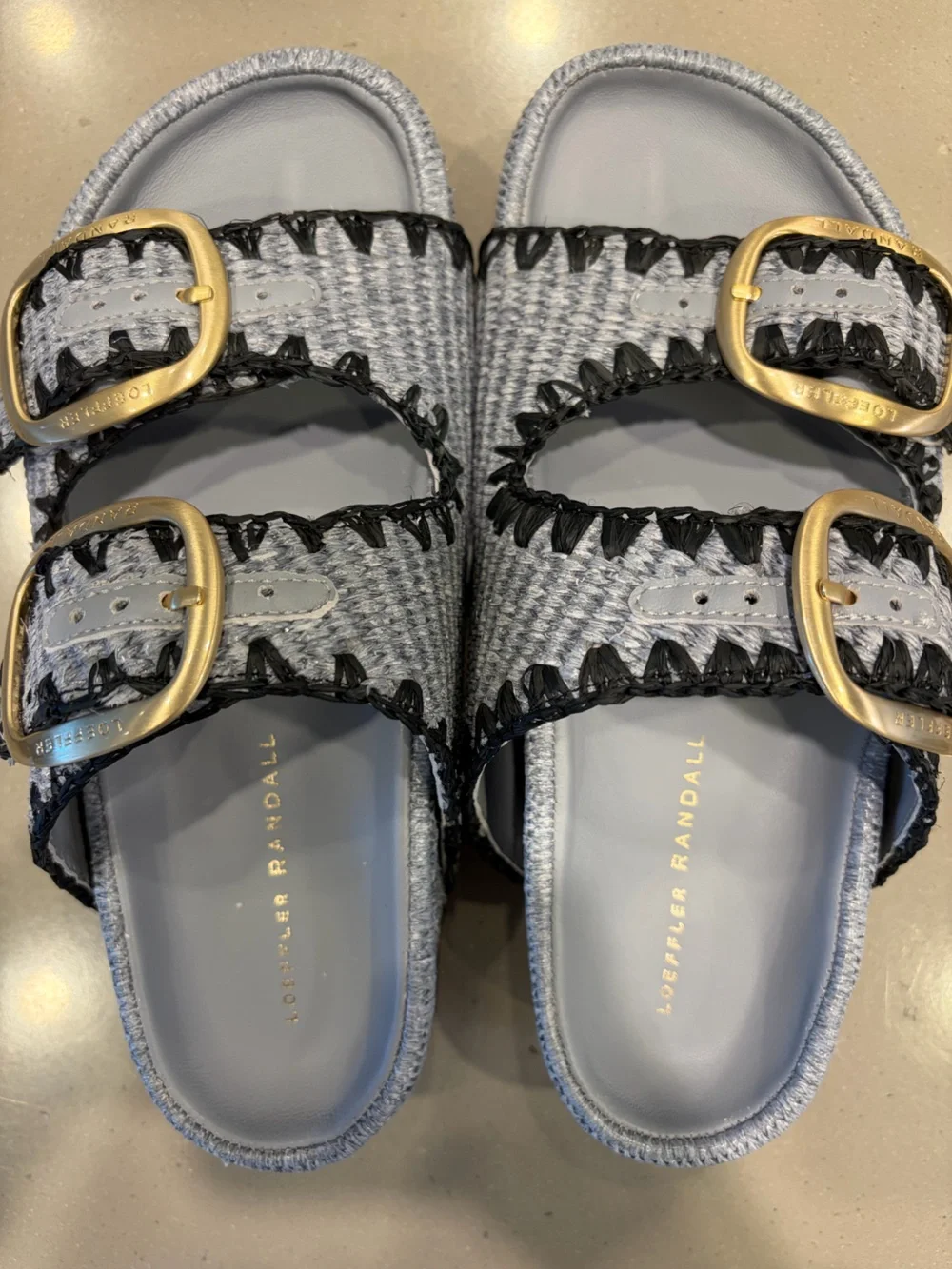 Loeffler Randall Nico Blue Two-Band Sandal